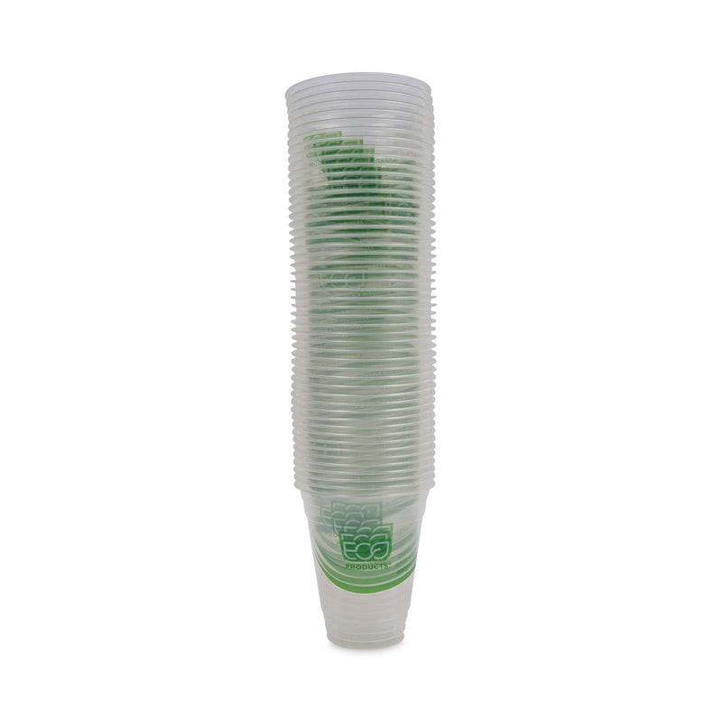 Eco-Products GreenStripe Renewable and Compostable Cold Cups, 12 oz, Clear, 50/Pack, 20 Packs/Carton