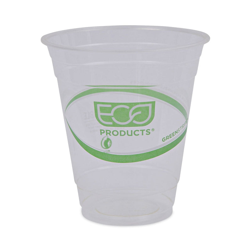Eco-Products GreenStripe Renewable and Compostable Cold Cups Convenience Pack, 12 oz, Clear, 50/Pack