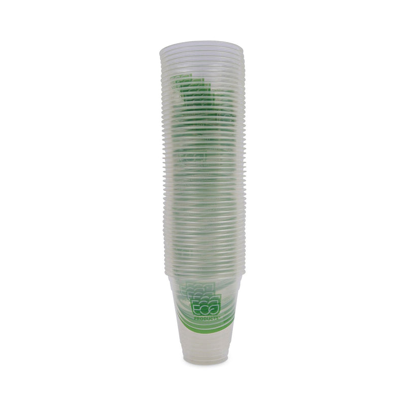 Eco-Products GreenStripe Renewable and Compostable Cold Cups Convenience Pack, 12 oz, Clear, 50/Pack