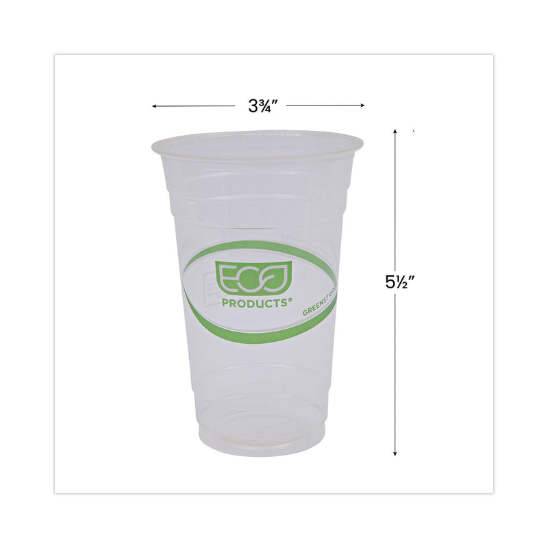 Eco-Products GreenStripe Renewable and Compostable Cold Cups, 20 oz, Clear, 50/Pack, 20 Packs/Carton