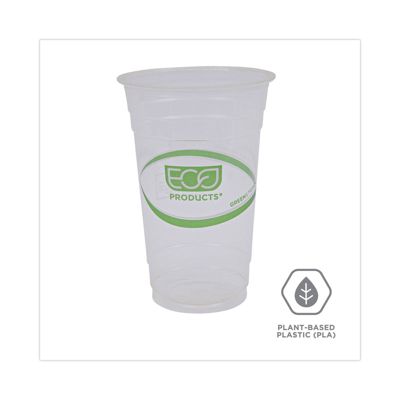 Eco-Products GreenStripe Renewable and Compostable Cold Cups, 20 oz, Clear, 50/Pack, 20 Packs/Carton