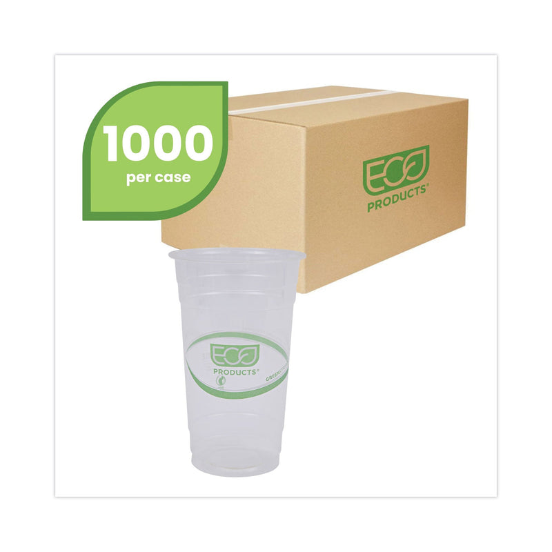 Eco-Products GreenStripe Renewable and Compostable PLA Cold Cups, 24 oz, 50/Pack, 20 Packs/Carton