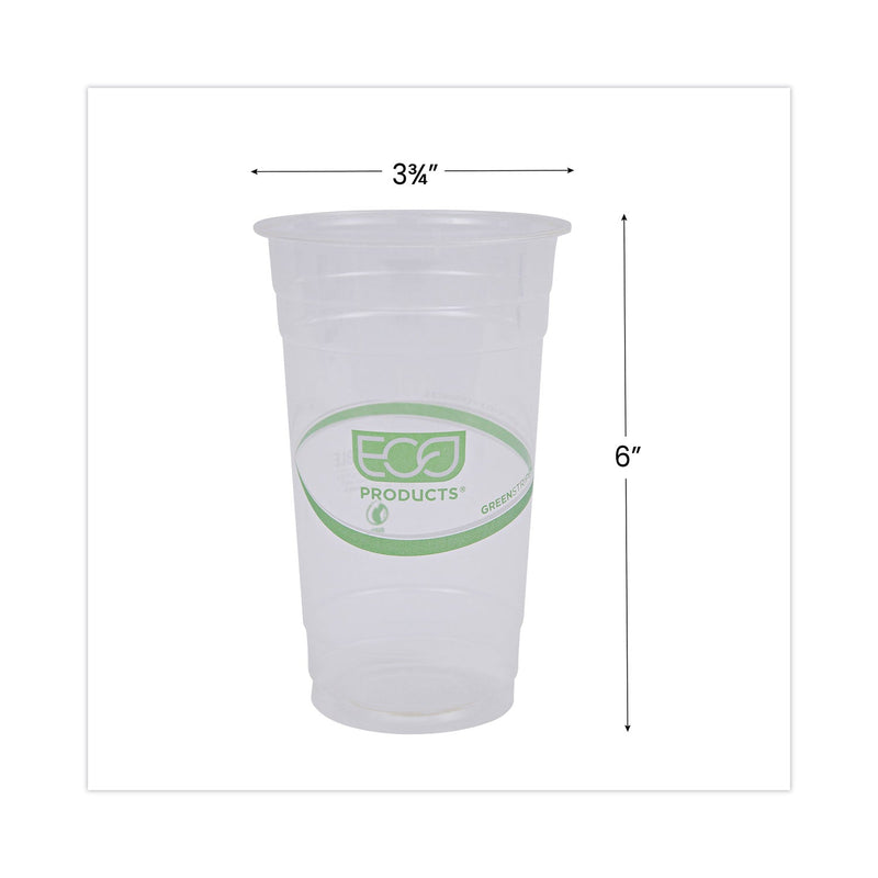 Eco-Products GreenStripe Renewable and Compostable PLA Cold Cups, 24 oz, 50/Pack, 20 Packs/Carton