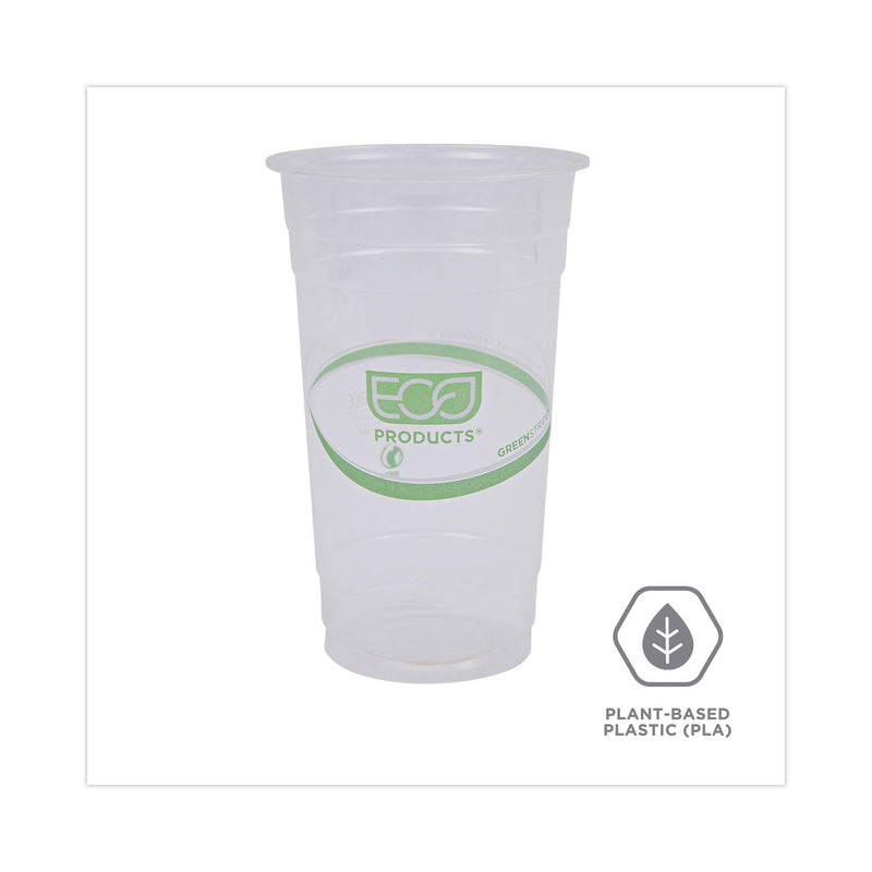 Eco-Products GreenStripe Renewable and Compostable PLA Cold Cups, 24 oz, 50/Pack, 20 Packs/Carton