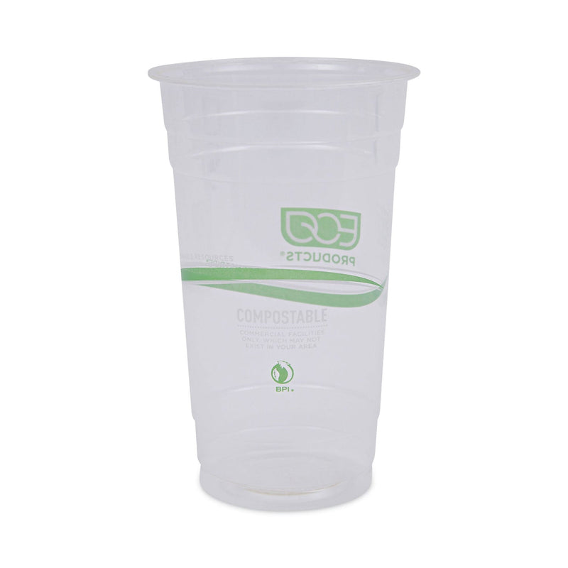 Eco-Products GreenStripe Renewable and Compostable PLA Cold Cups, 24 oz, 50/Pack, 20 Packs/Carton