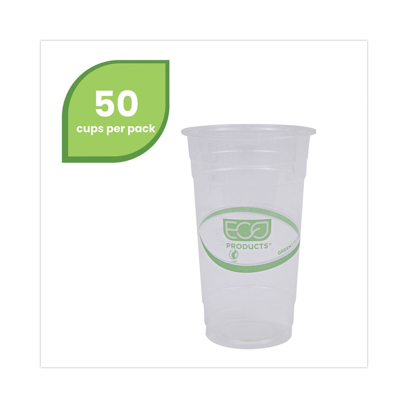 Eco-Products GreenStripe Renewable and Compostable PLA Cold Cups, 24 oz, 50/Pack, 20 Packs/Carton