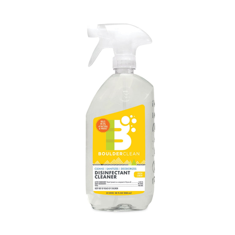 Boulder Clean Disinfectant Cleaner, Lemon Scent, 28 oz Bottle