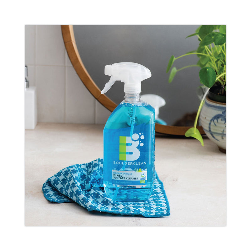 Boulder Clean Glass + Surface Cleaner, Herbal Peppermint, 28 oz Bottle