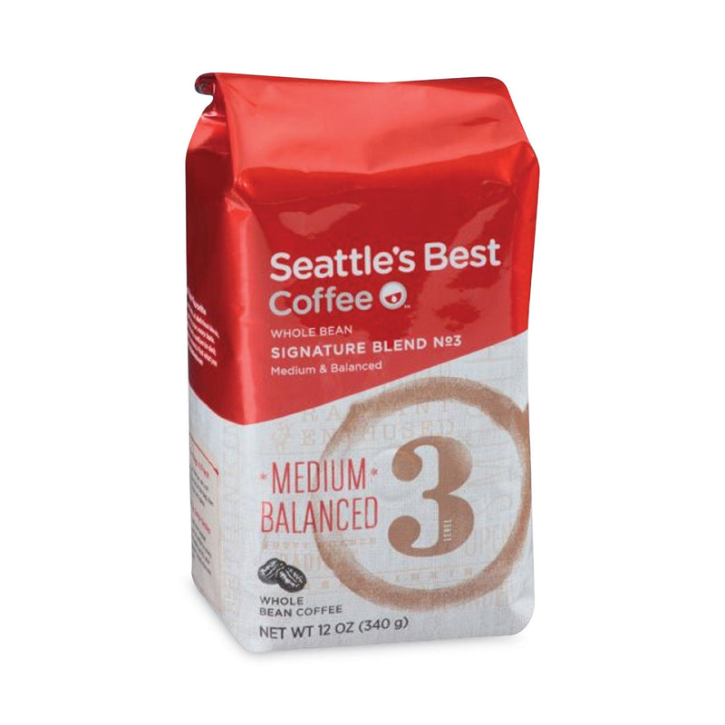 Seattle's Best Port Side Blend Whole Bean Coffee, Medium Roast, 12 oz Bag, 6/Carton