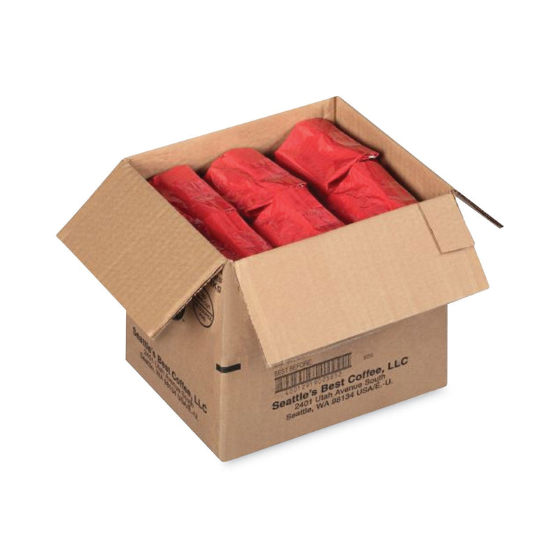 Seattle's Best Port Side Blend Ground Coffee, Decaffeinated Medium Roast, 12 oz Bag, 6/Carton