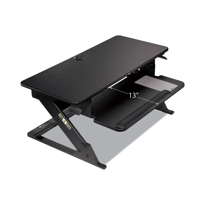 3M Precision Standing Desk, 35.4" x 22.2" x 6.2" to 20", Black