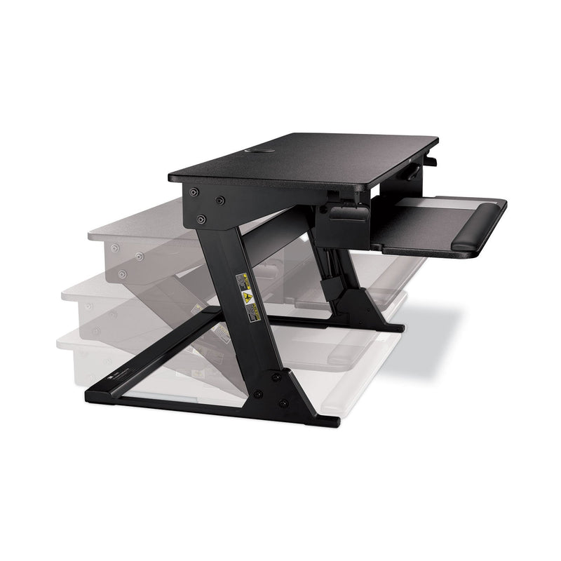 3M Precision Standing Desk, 35.4" x 22.2" x 6.2" to 20", Black