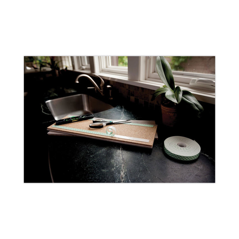 Scotch Permanent High-Density Foam Mounting Tape, Holds Up to 2 lbs, 0.75" x 38 yds, White