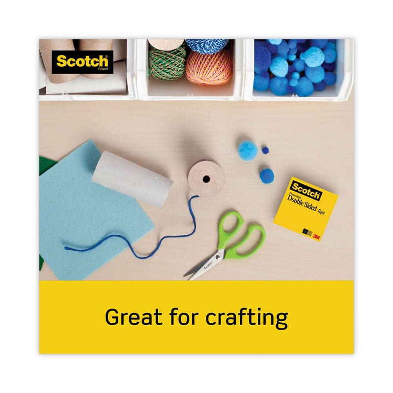 Scotch Double-Sided Permanent Tape in Handheld Dispenser, 1" Core, 0.5" x 37.5 ft, Clear