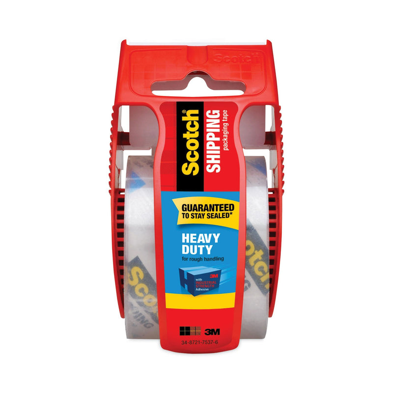 Scotch 3850 Heavy-Duty Packaging Tape with Dispenser, 1.5" Core, 1.88" x 66.66 ft, Clear