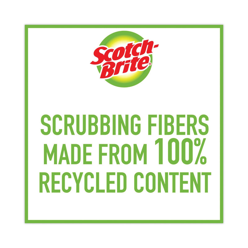 Scotch-Brite Heavy-Duty Scrub Sponge, 4.5 x 2.7, 0.6" Thick, Yellow/Green, 6/Pack