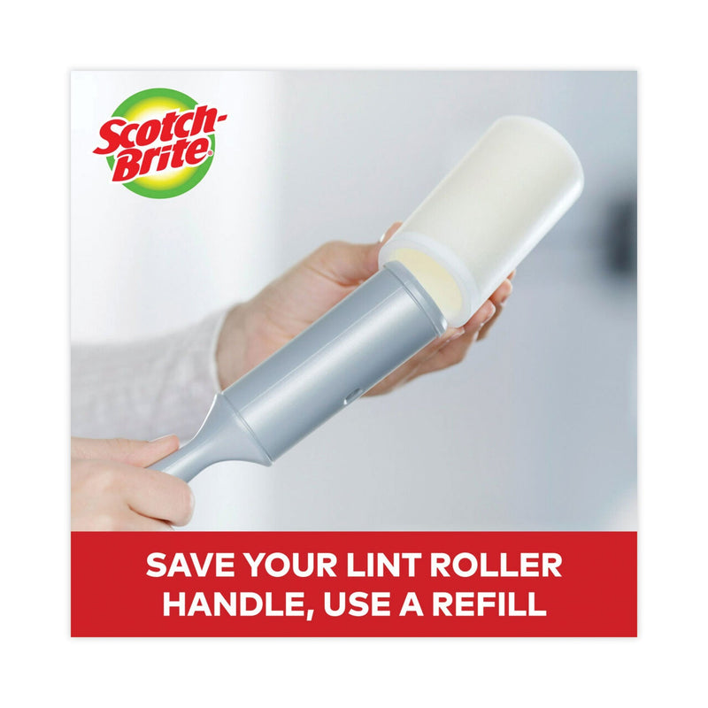 Scotch-Brite Lint Roller, Heavy-Duty Handle, 60 Sheets/Roller