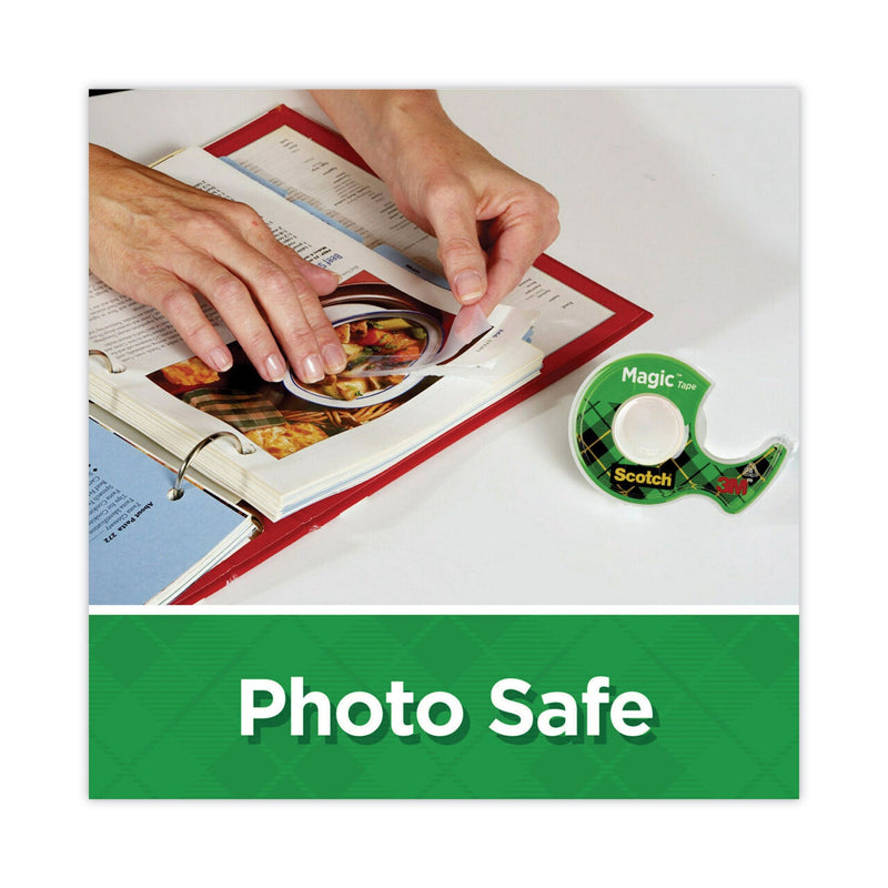 Scotch Magic Tape in Handheld Dispenser, 1" Core, 0.75" x 54.17 ft, Clear, 6/Pack