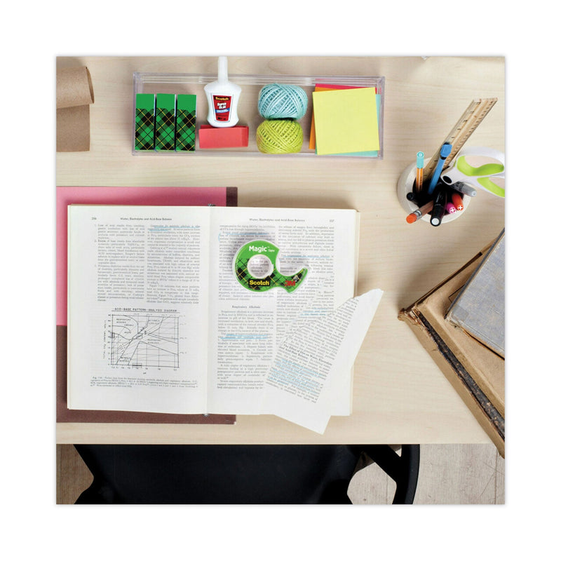 Scotch Magic Tape in Handheld Dispenser, 1" Core, 0.75" x 54.17 ft, Clear, 6/Pack