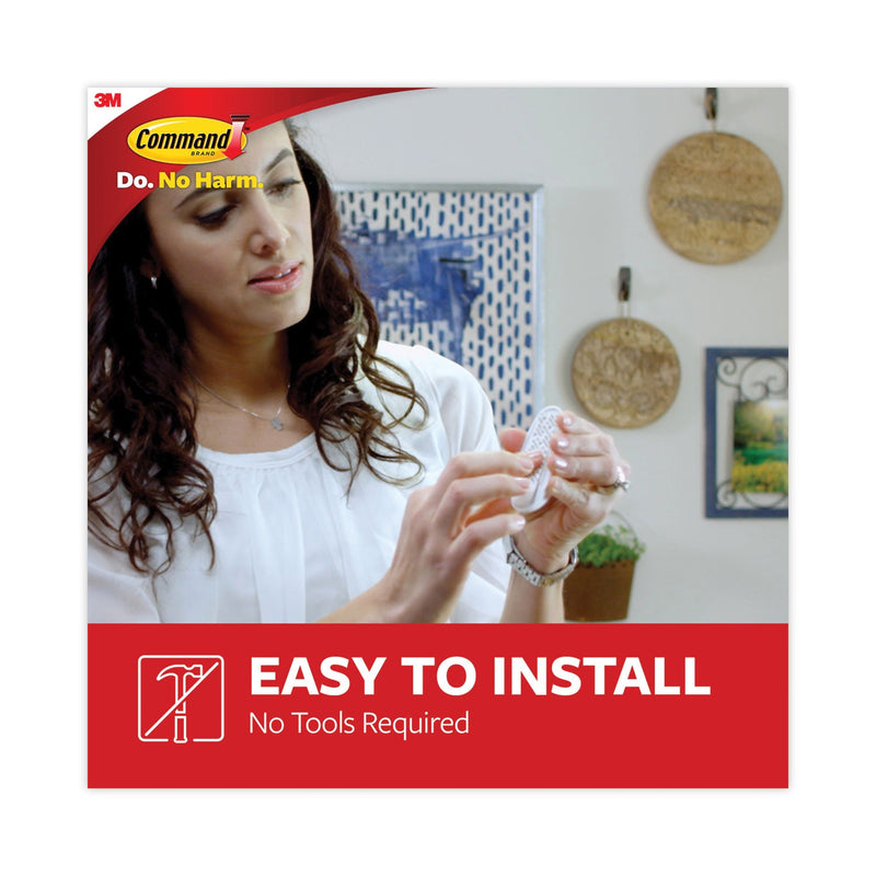 Command General Purpose Hooks, Large, 5 lb Cap, White, 14 Hooks and 16 Strips/Pack