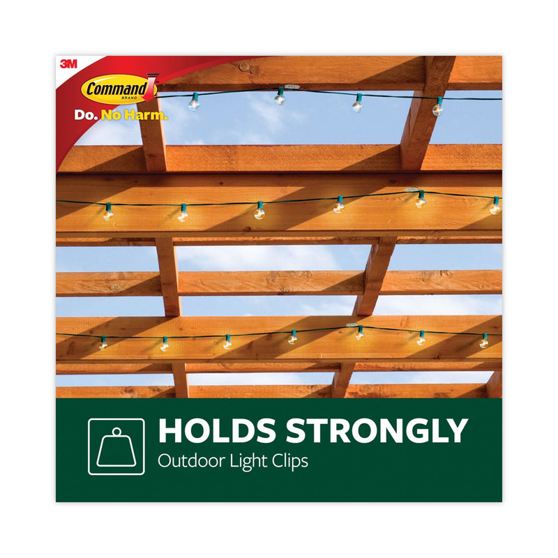 Command All Weather Hooks and Strips, Plastic, Small, 16 Clips and 20 Strips/Pack