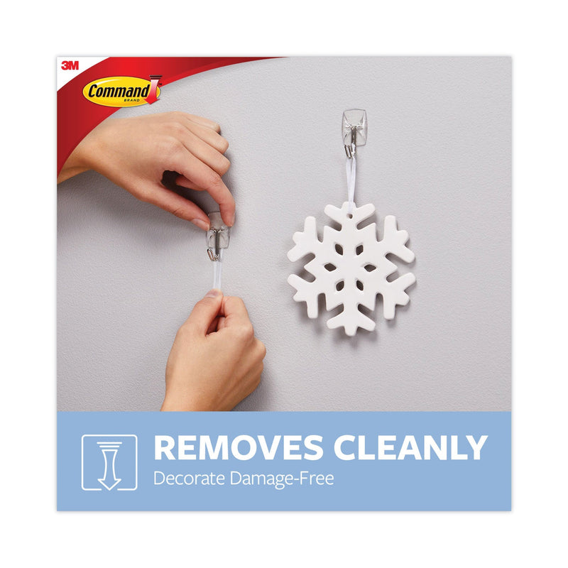 Command Clear Hooks and Strips, Plastic/Wire, Small, 9 Hooks with 12 Adhesive Strips per Pack