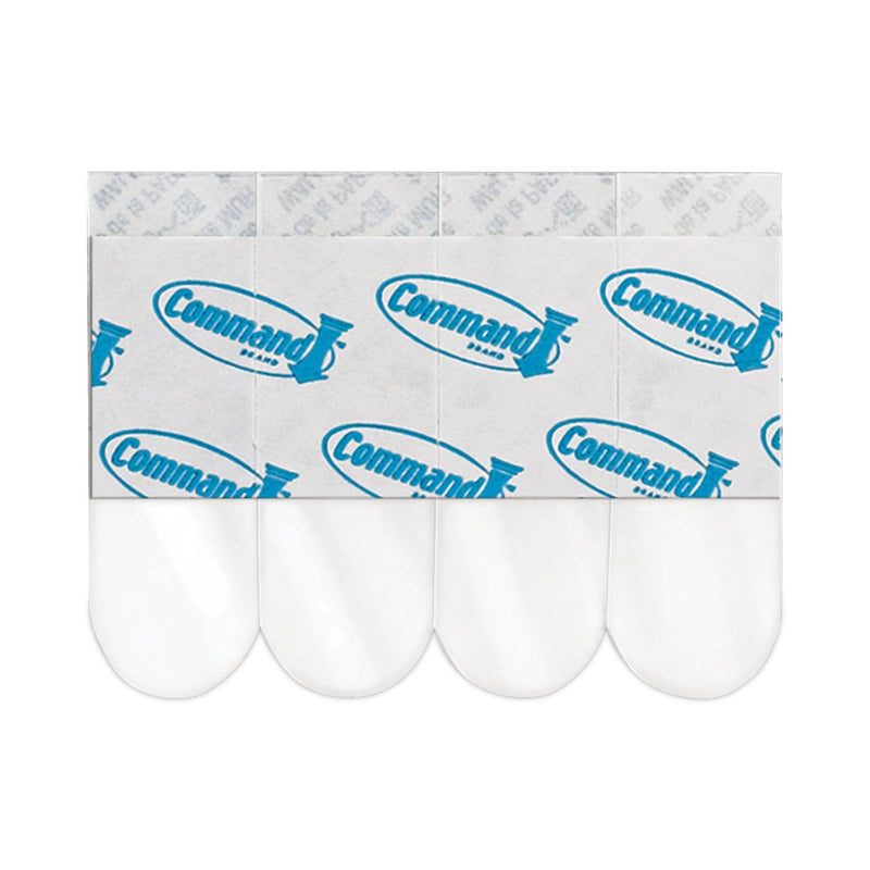 Command General Purpose Designer Hooks, Medium, 3 lb Cap, White, 50 Hooks and Strips/Pack