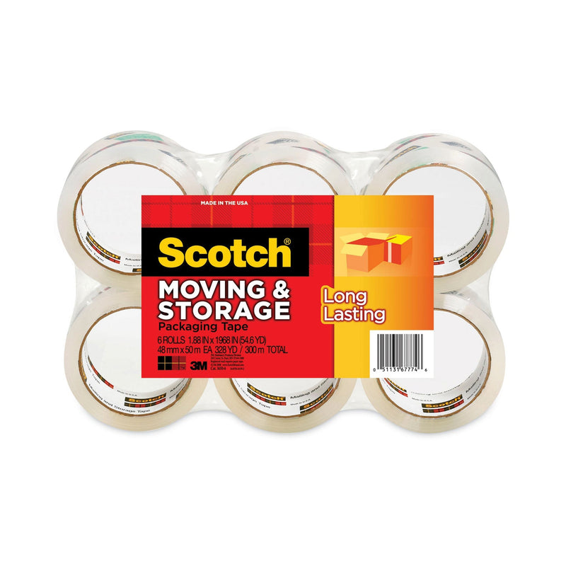 Scotch Storage Tape, 3" Core, 1.88" x 54.6 yds, Clear, 6/Pack