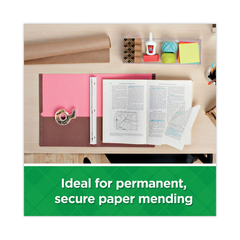 Scotch Magic Greener Tape, 1" Core, 0.75" x 75 ft, Clear, 12/Pack