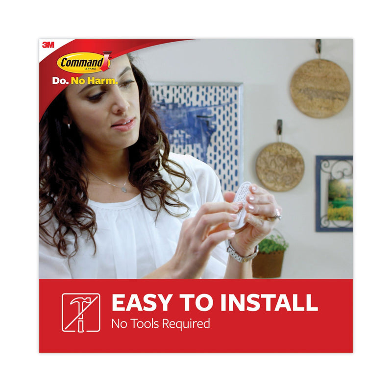 Command General Purpose Hooks Multi-Pack, Medium, 3 lb Cap, White, 6 Hooks and 12 Strips/Pack