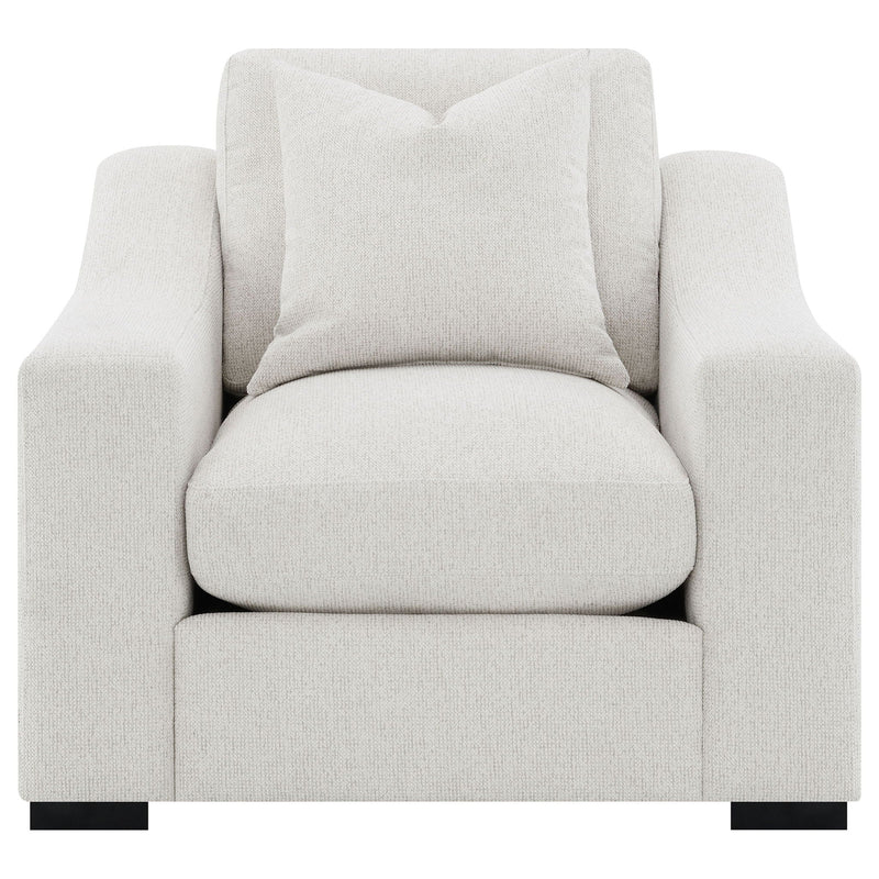 Ashlyn Fabric Upholstered Track Arm Accent Chair Sand