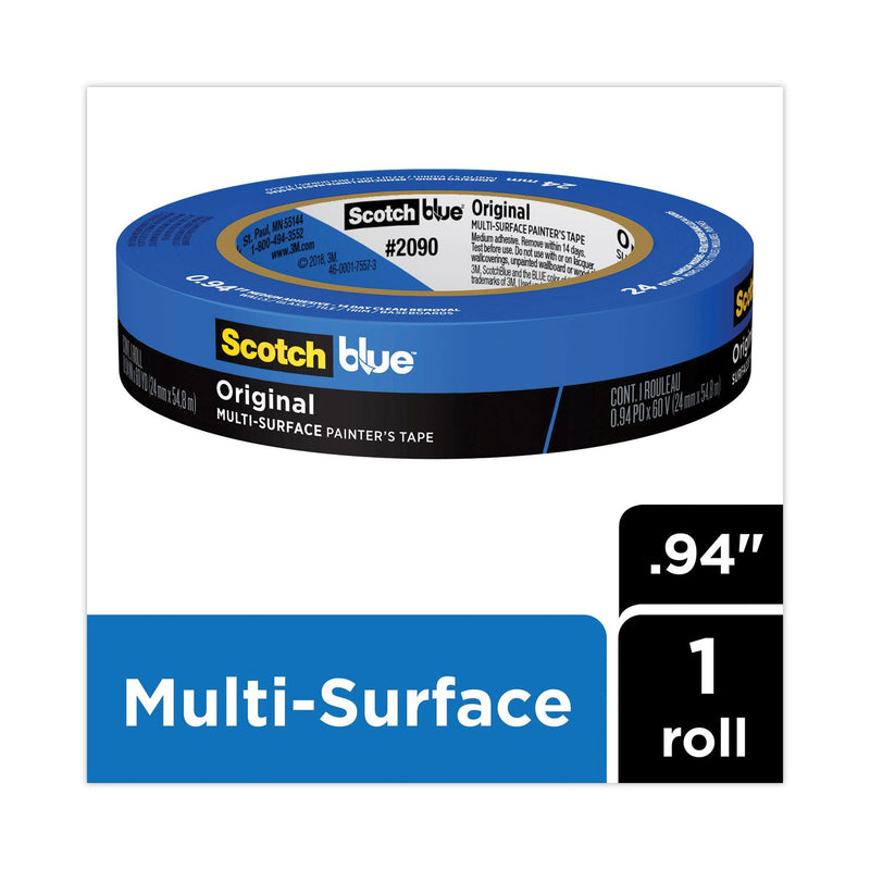 ScotchBlue Original Multi-Surface Painter's Tape, 3" Core, 0.94" x 60 yds, Blue