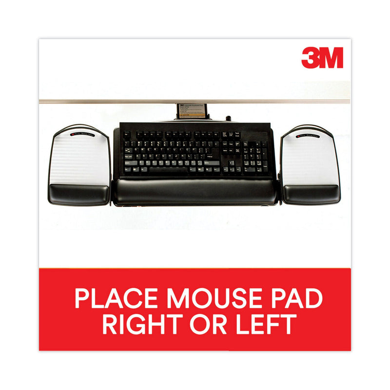 3M Knob Adjust Keyboard Tray With Highly Adjustable Platform, Black