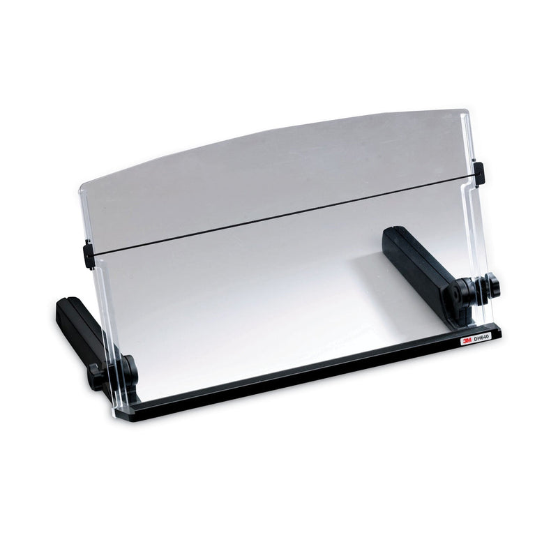 3M In-Line Freestanding Copyholder, 300 Sheet Capacity, Plastic, Black/Clear