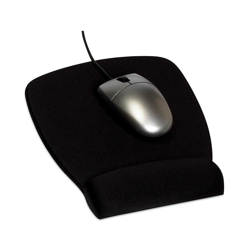 3M Antimicrobial Foam Mouse Pad with Wrist Rest, 8.62 x 6.75, Black