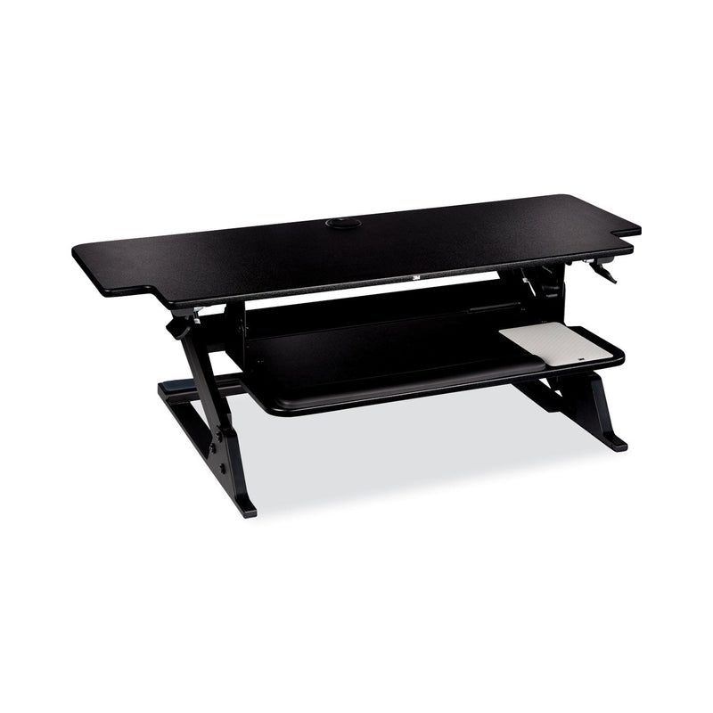 3M Precision Standing Desk, 42" x 23.2" x 6.2" to 20", Black