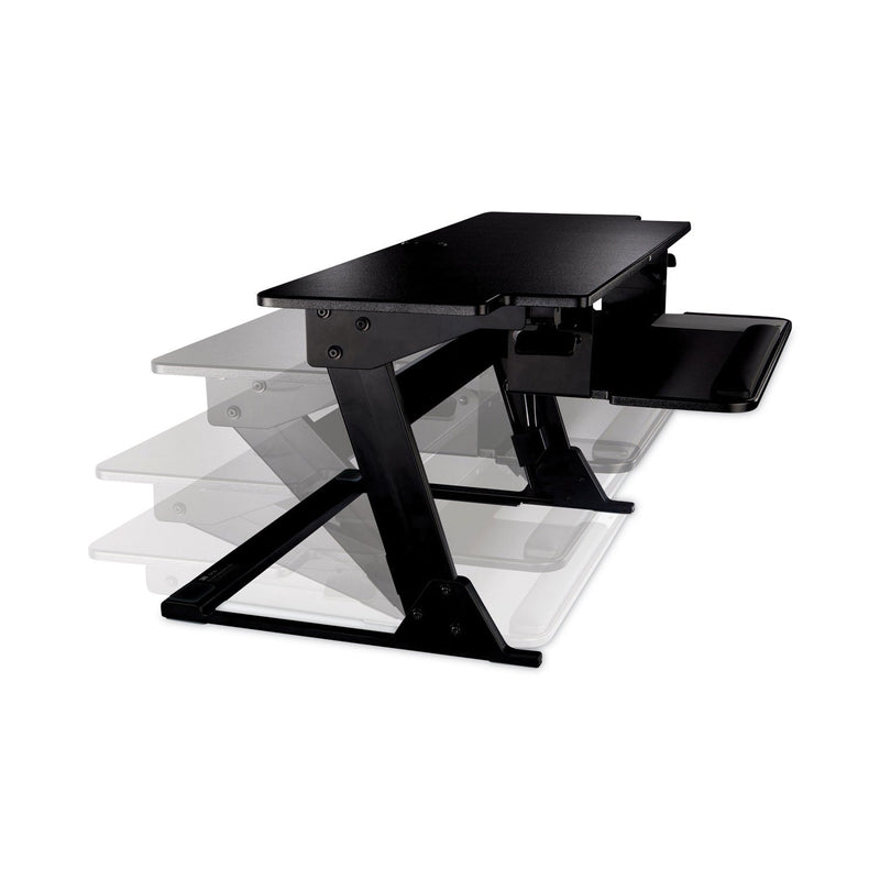 3M Precision Standing Desk, 42" x 23.2" x 6.2" to 20", Black