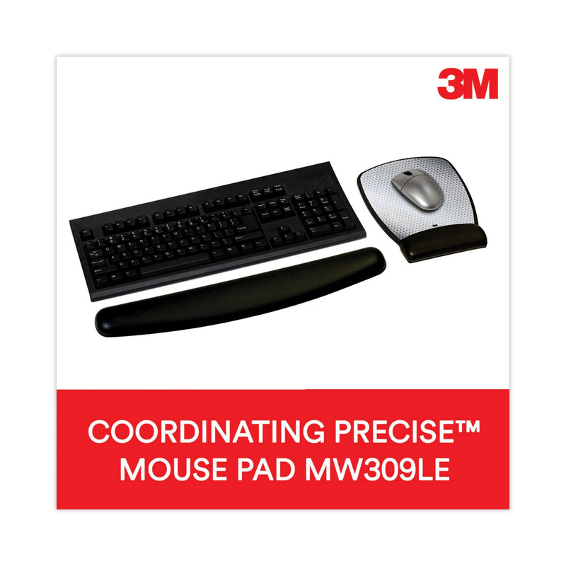 3M Antimicrobial Gel Compact Keyboard Wrist Rest, 18 x 2.75, Black