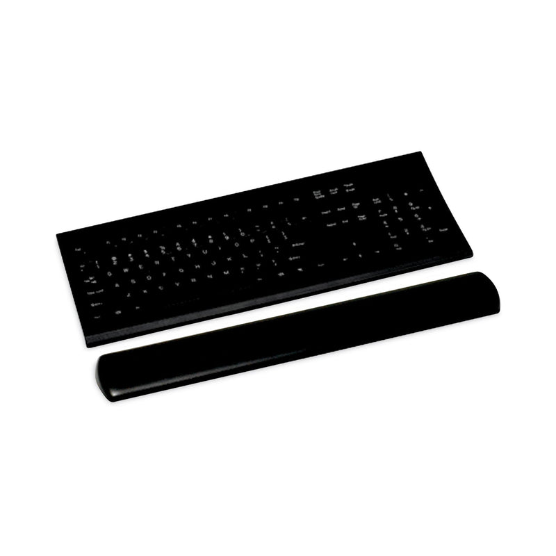 3M Antimicrobial Gel Large Keyboard Wrist Rest, 19 x 2.75, Black