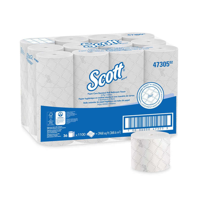 Scott Pro Small Core High Capacity/SRB Bath Tissue, Septic Safe, 2-Ply, White, 1,100 Sheets/Roll, 36 Rolls/Carton