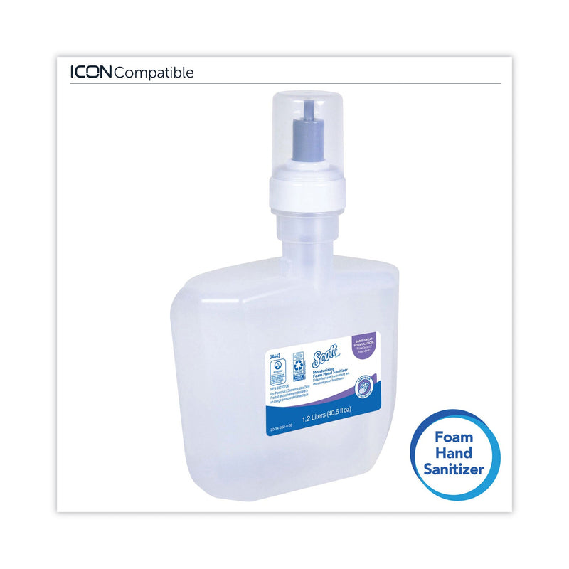 Scott Control Super Moisturizing Foam Hand Sanitizer, 1,200 mL Cassette, Unscented, 2/Carton