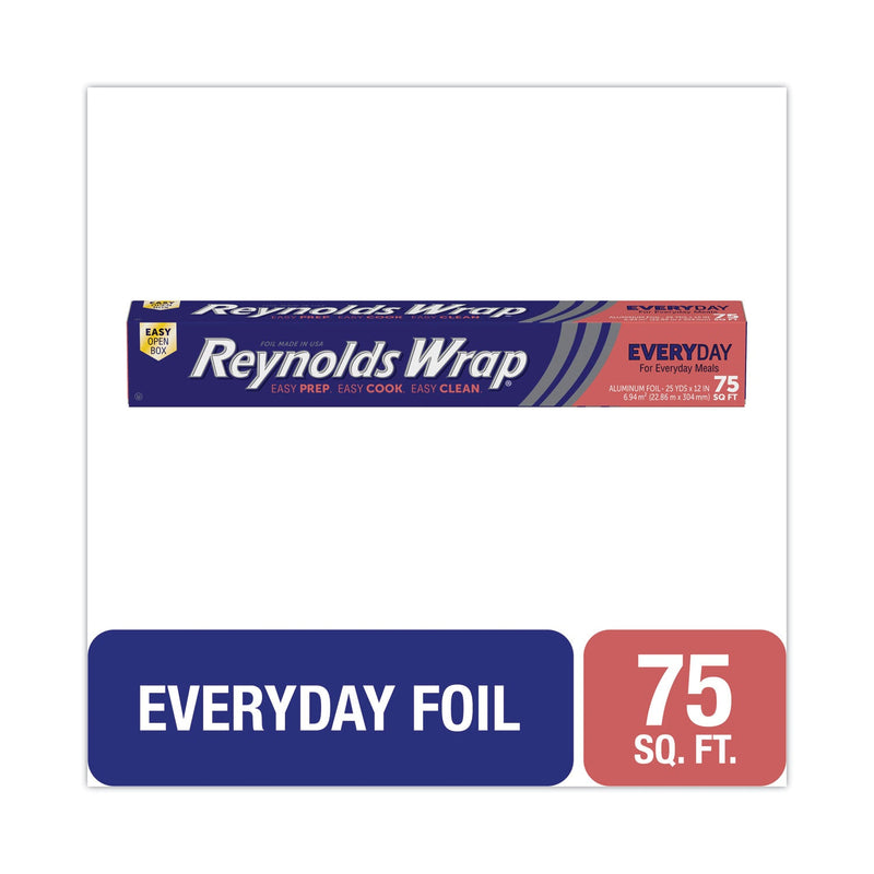 Reynolds Wrap Standard Aluminum Foil Roll, 12" x 75 ft, Silver