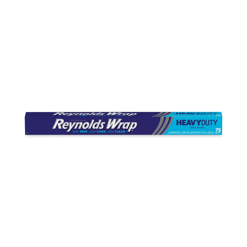Reynolds Wrap Heavy Duty Aluminum Foil Roll, 18" x 75 ft, Silver