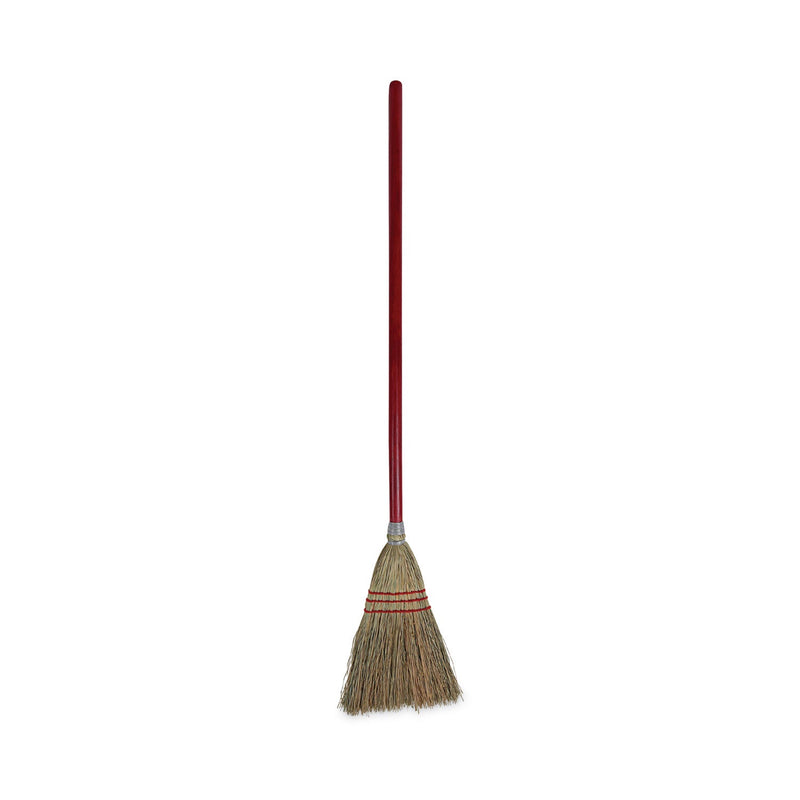 Boardwalk Corn Fiber Lobby/Toy Broom, Corn Fiber Bristles, 39" Overall Length, Red, 12/Carton