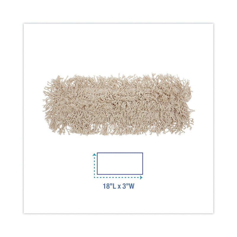 Boardwalk Mop Head, Dust, Cotton, 18 x 3, White