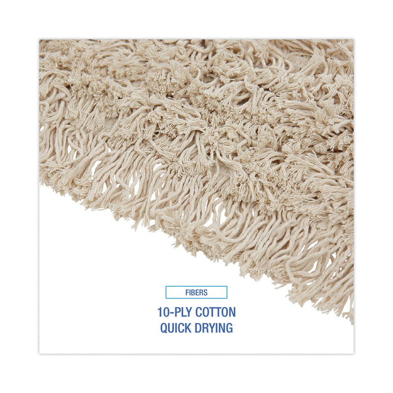 Boardwalk Mop Head, Dust, Cotton, 18 x 3, White