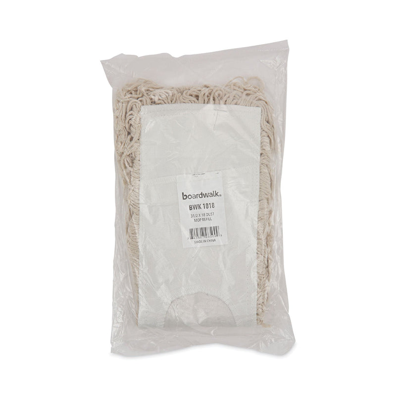 Boardwalk Mop Head, Dust, Cotton, 18 x 3, White