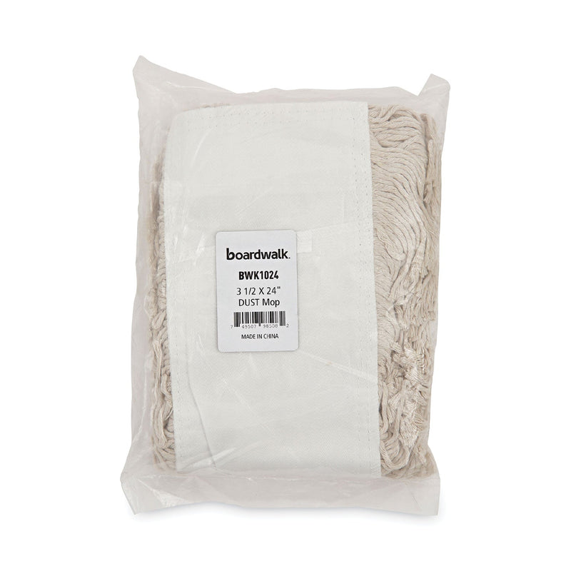 Boardwalk Mop Head, Dust, Cotton, 24 x 3, White