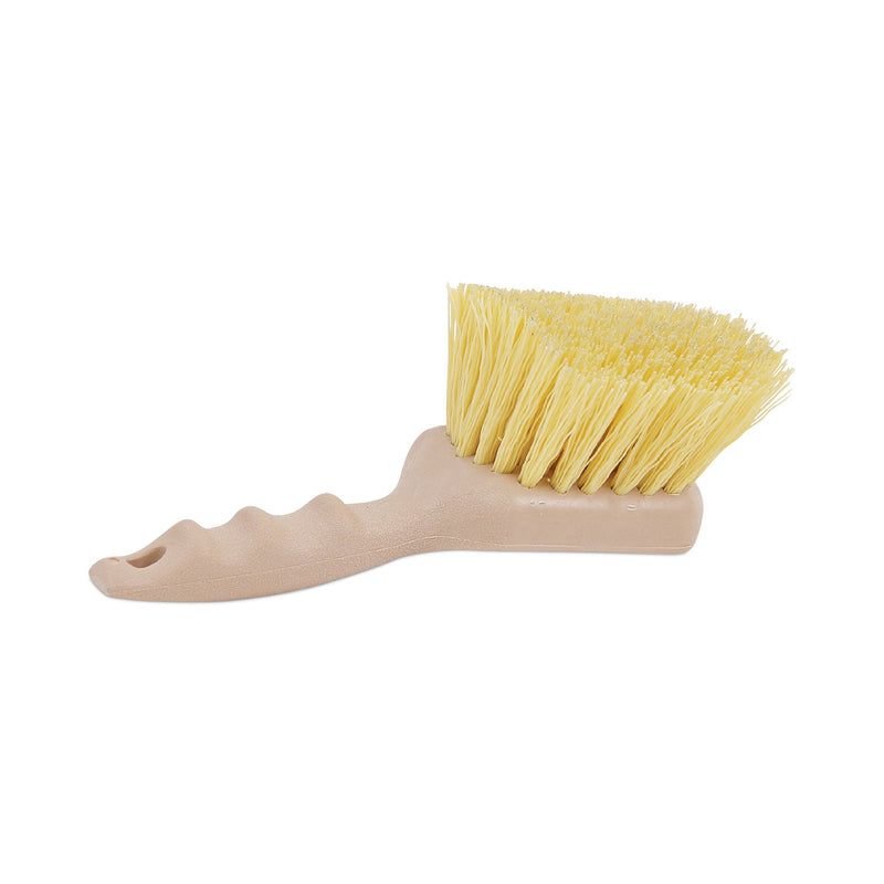 Boardwalk Utility Brush, Cream Polypropylene Bristles, 5.5 Brush, 3" Tan Plastic Handle