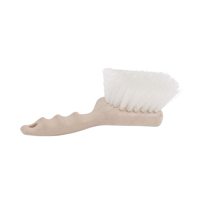 Boardwalk Utility Brush, Cream Nylon Bristles, 5.5" Brush, 3.5" Tan Plastic Handle